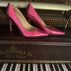 SAM EDELMAN #pink #metallic #stilettos #37.5 punk glam feisty Barbie y2k heels